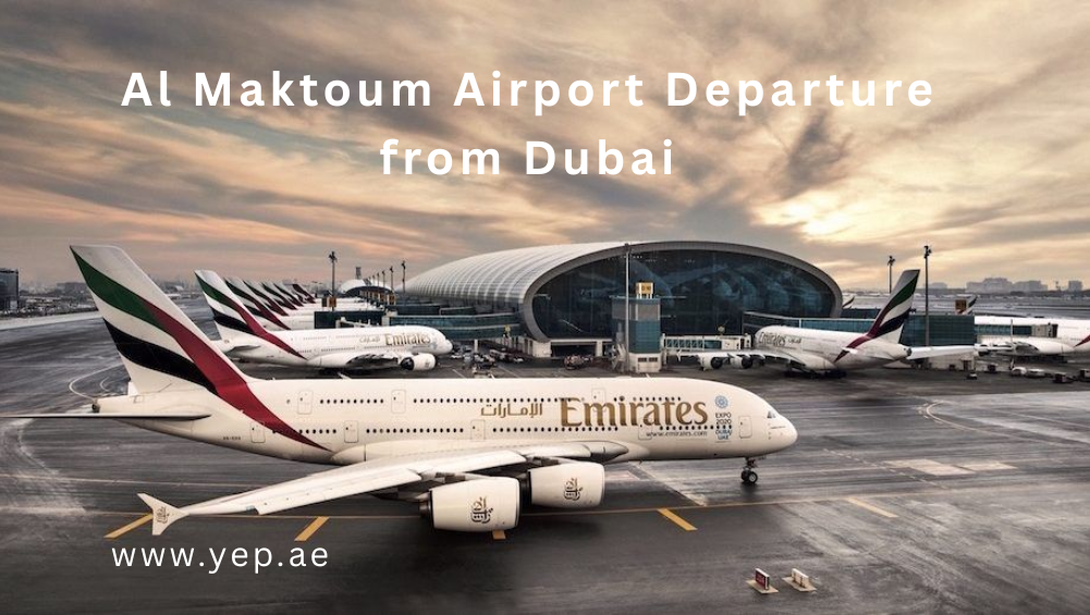 Al Maktoum Airport Departure from Dubai City Hotels in 5-Seater Car